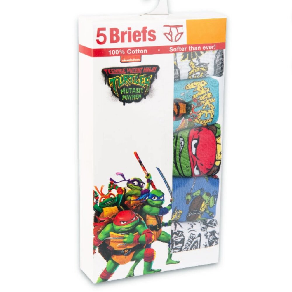 Teenage Mutant Ninja Turtles 5-Pack Boys Cotton Briefs